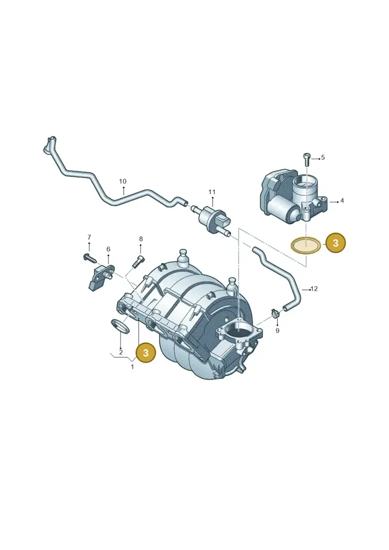 03E133073 — Volkswagen Polo (2012-2014) diagram 672133250, position 3