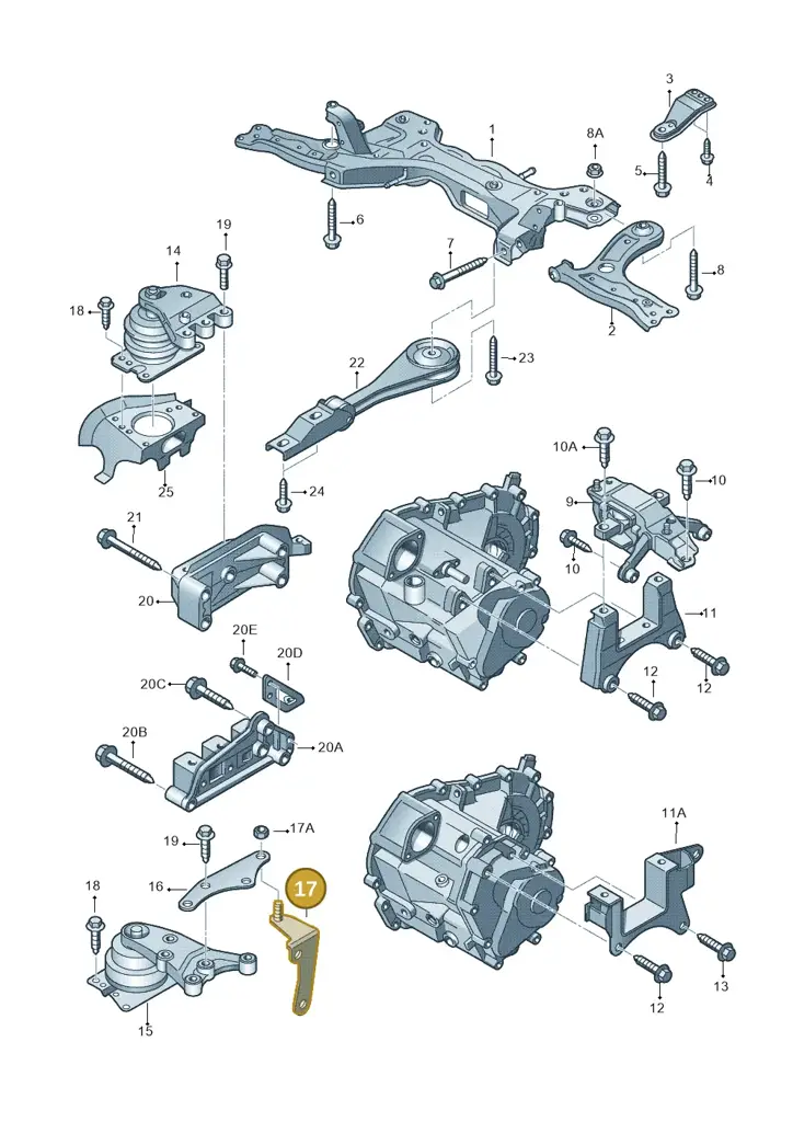 03E199341 — SEAT Toledo Reference (2012-2015) diagram 672199250, position 17