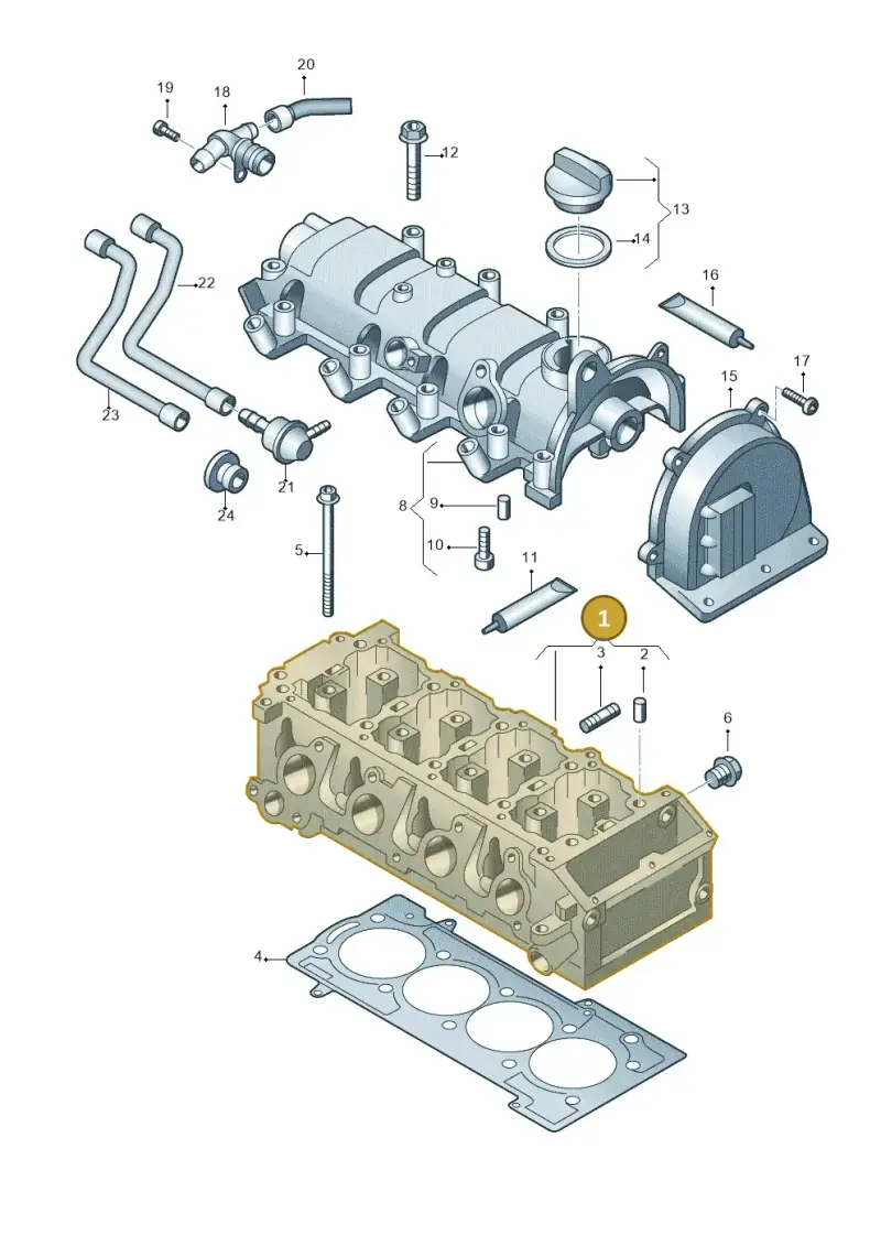 03F103264X — Volkswagen Caddy Maxi Kombi (2010-2015) diagram 650103410, position 1
