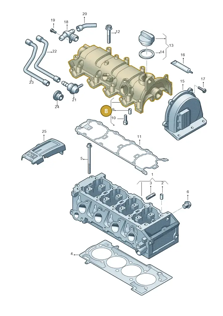 03F103473Q — Volkswagen Beetle (2016-2019) diagram 729103410, position 8