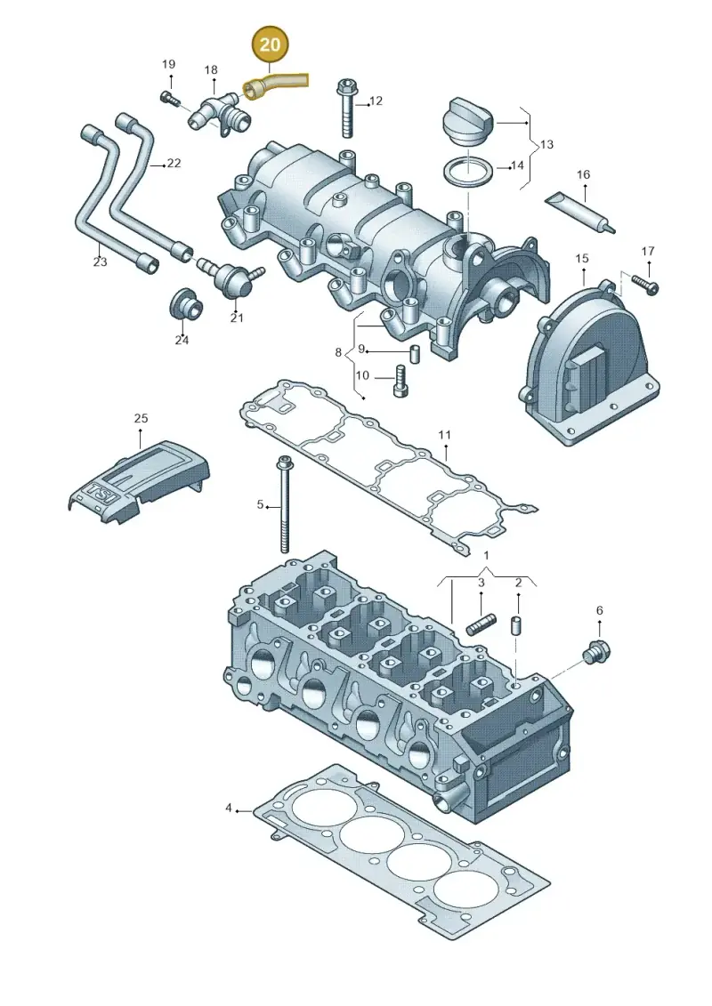 03F103493 — SEAT Ibiza Reference (2011-2012) diagram 729103410, position 20