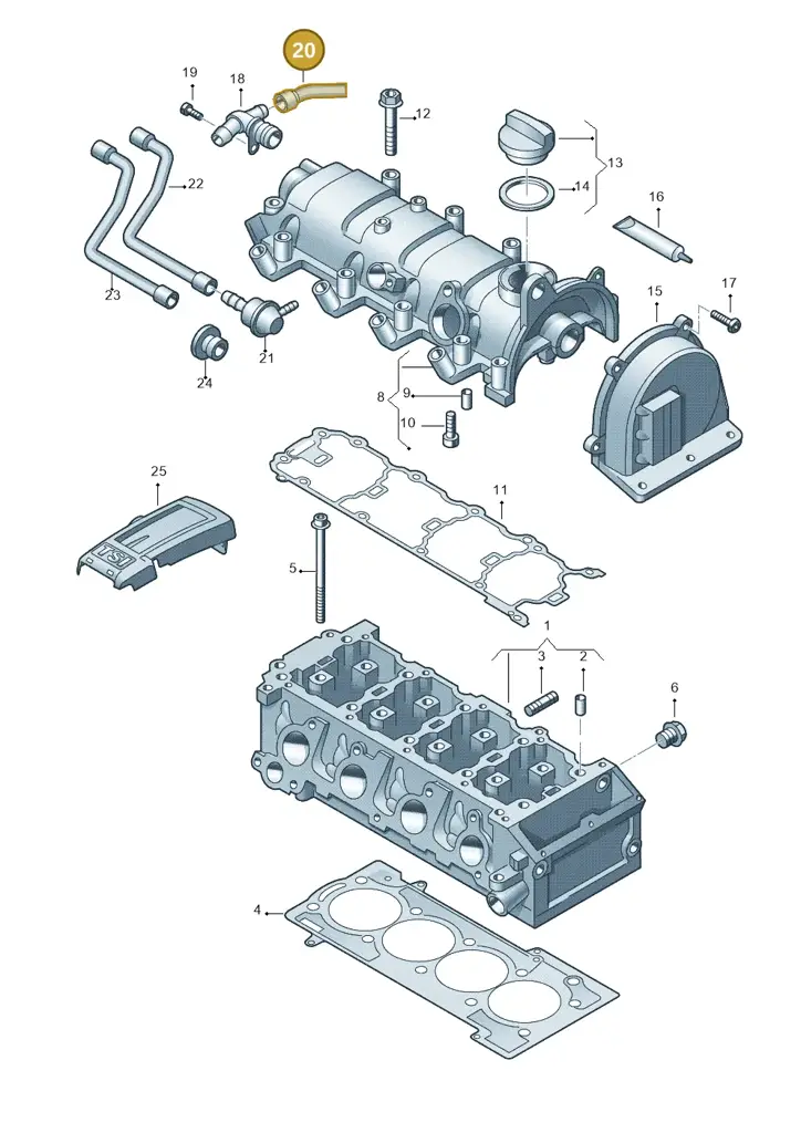 03F103493A — Volkswagen Beetle (2016-2019) diagram 729103410, position 20