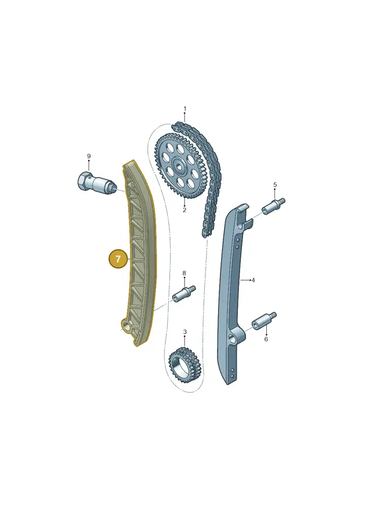 03F109509C — Volkswagen Golf Cabriolet (2011-2016) diagram 649109510, position 7