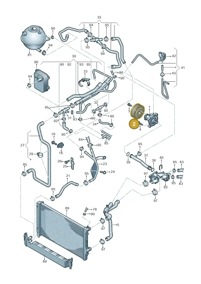 03F121031A — Volkswagen Polo 1.6 (2013-2022) diagram 766121160, position 2