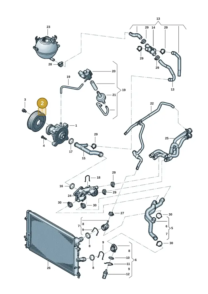 03F121031A — Volkswagen Beetle (2016-2019) diagram 801121051, position 2
