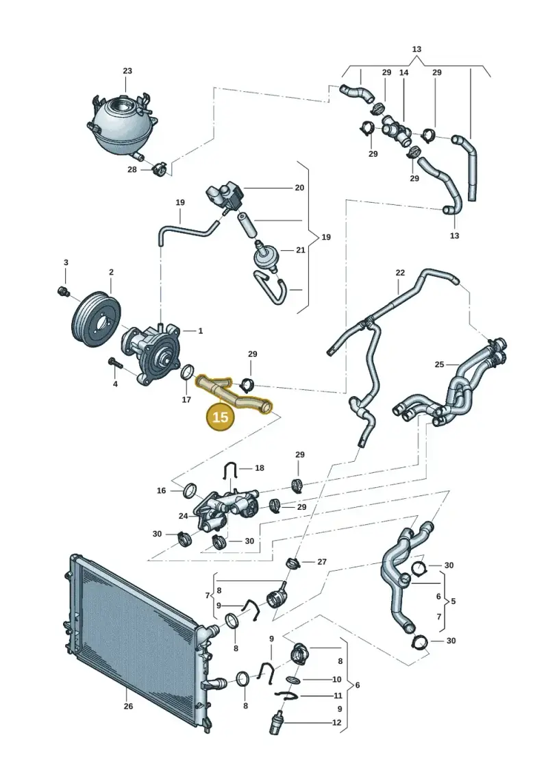 03F121065A — Volkswagen Beetle (2016-2019) diagram 801121051, position 15