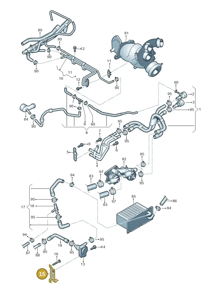 03F121093 — Volkswagen Beetle (2016-2019) diagram 649121110, position 15