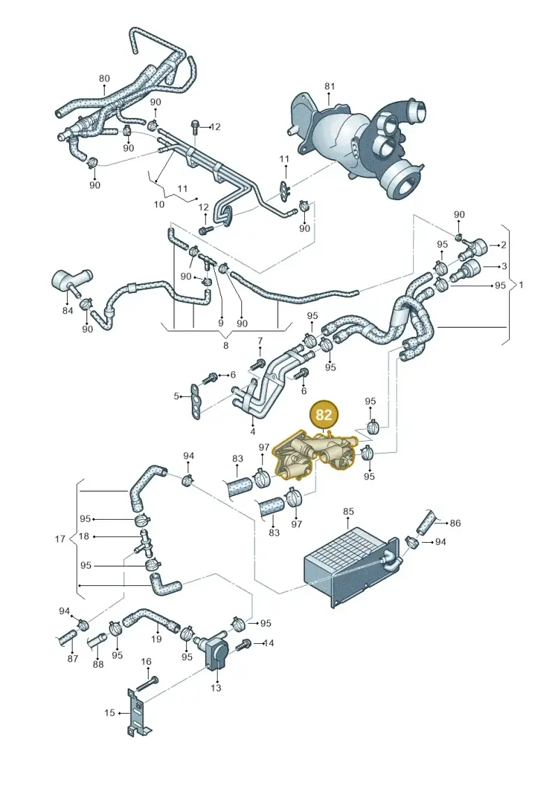 03F121111A — Volkswagen New beetle cabriolet (2011-2016) diagram 649121110, position 82