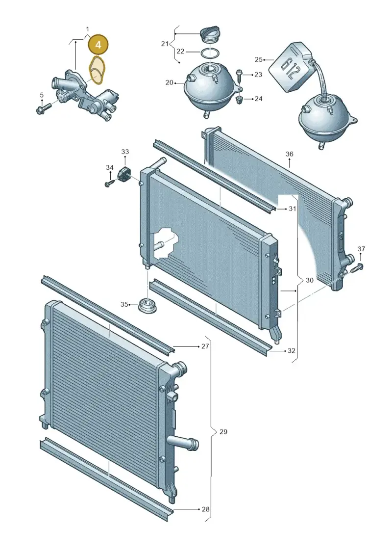 03F121119 — Volkswagen Golf Plus (2011-2014) diagram 694121810, position 4