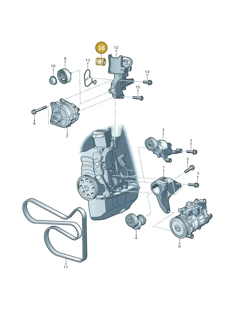03F121215 — Volkswagen Beetle (2016-2019) diagram 672903150, position 16