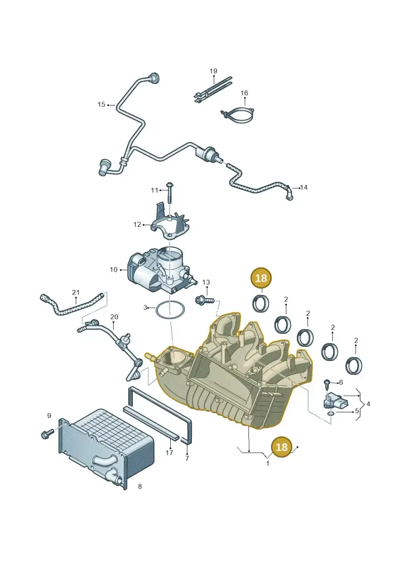 03F129717A — Volkswagen Polo (2012-2014) diagram 672133300, position 18
