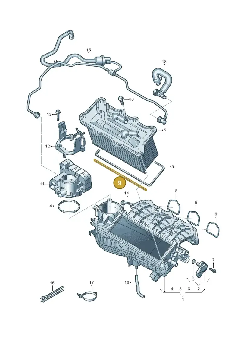 03F129717C — Volkswagen Up! 1.0 BlueMotion (2016-2023) diagram 892133100, position 9