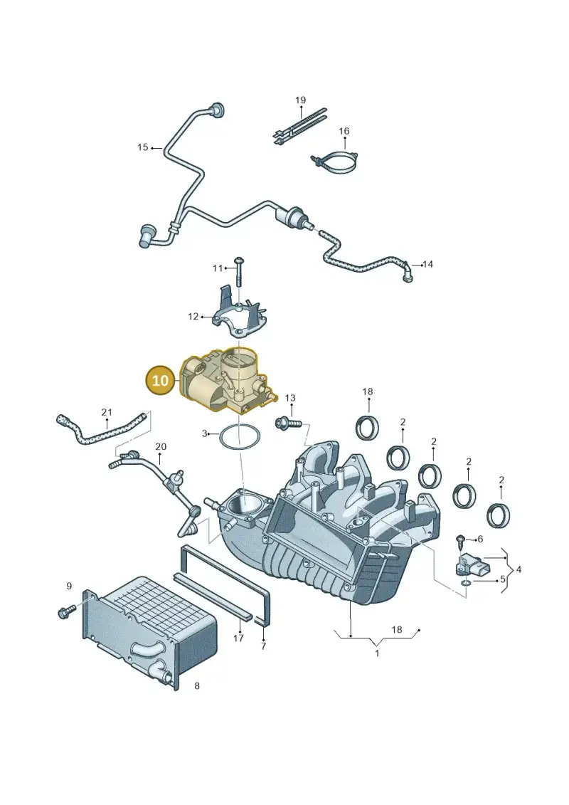 03F133062 — Volkswagen Polo (2012-2014) diagram 672133300, position 10