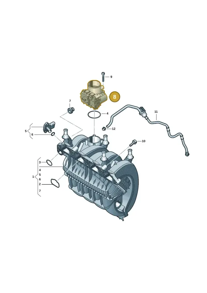 03F133062B — Volkswagen Caddy Maxi Kombi (2020-2024) diagram 2ka133060, position 8