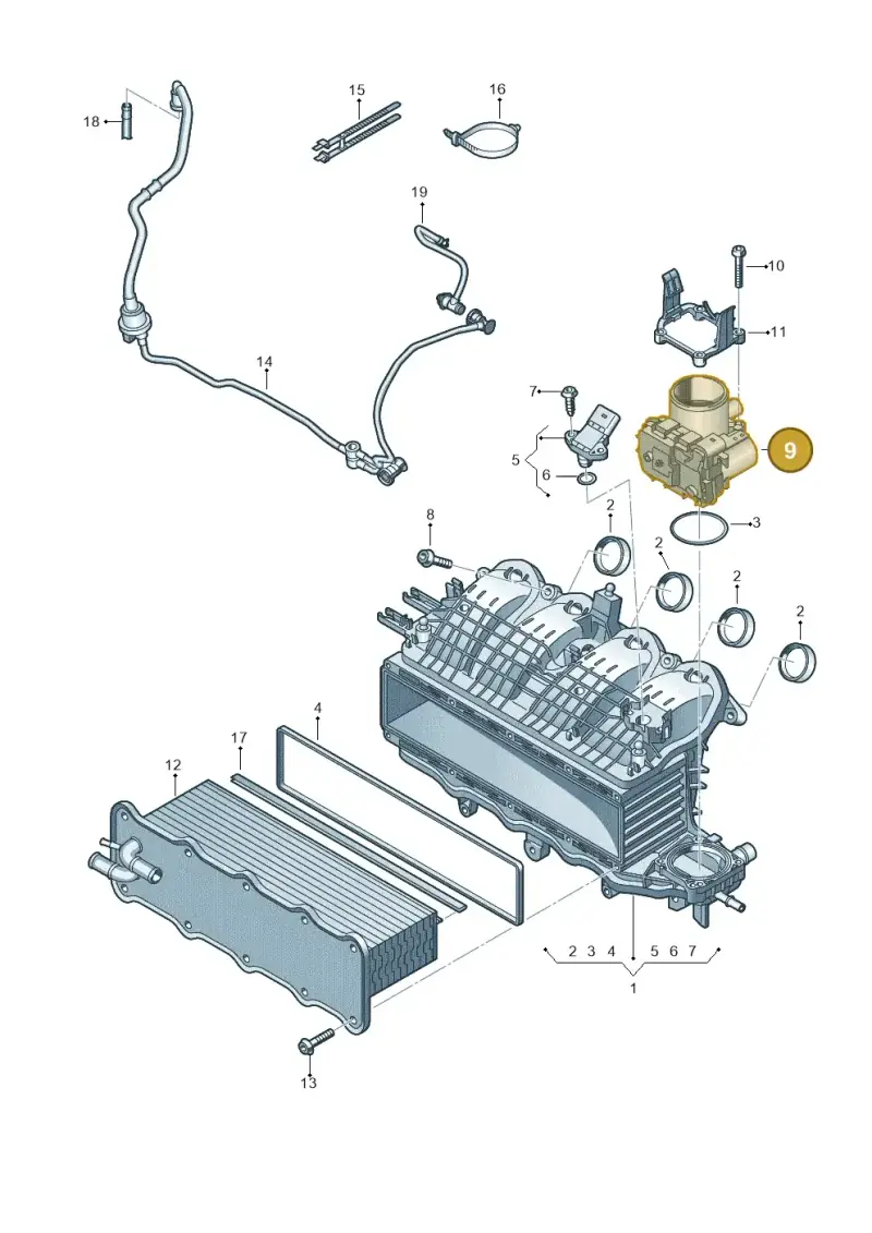 03F133062E — Volkswagen Golf 2.0 BlueMotion (2019-2024) diagram 747133350, position 9
