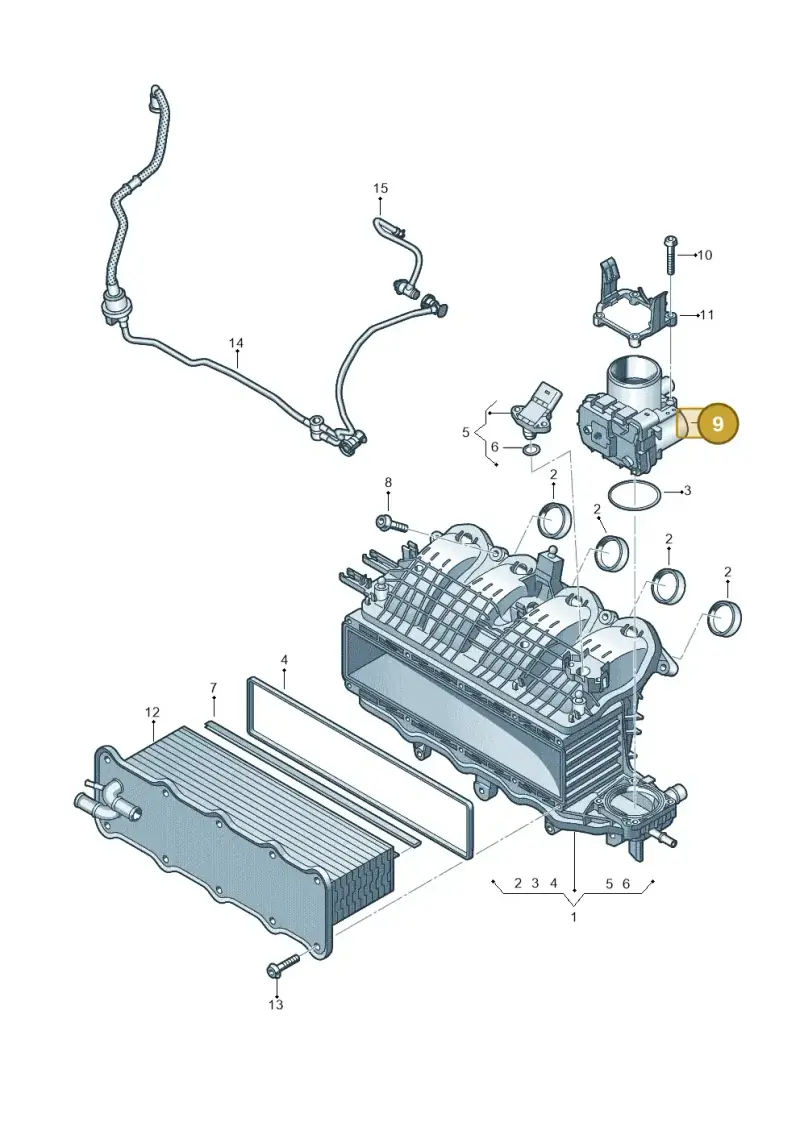 03F133062E — Volkswagen Arteon (2017-2023) diagram 828133040, position 9