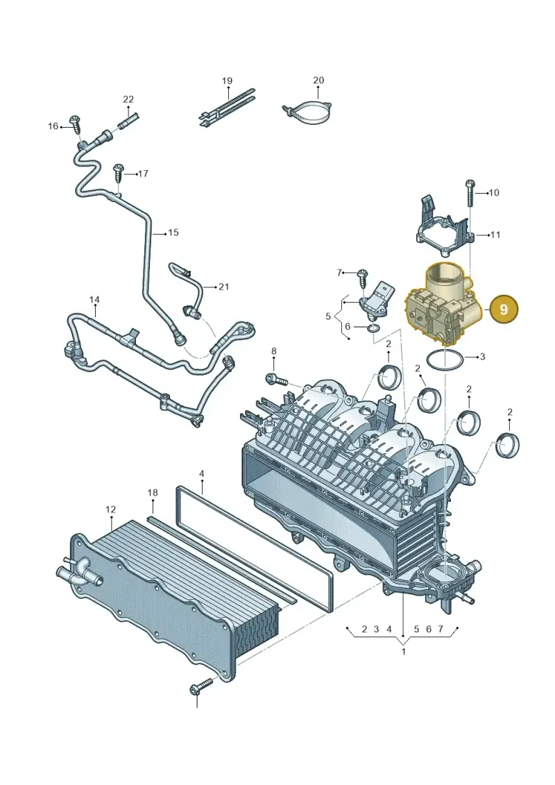 03F133062E — Volkswagen Caddy kombi (2015-2020) diagram 866133015, position 9