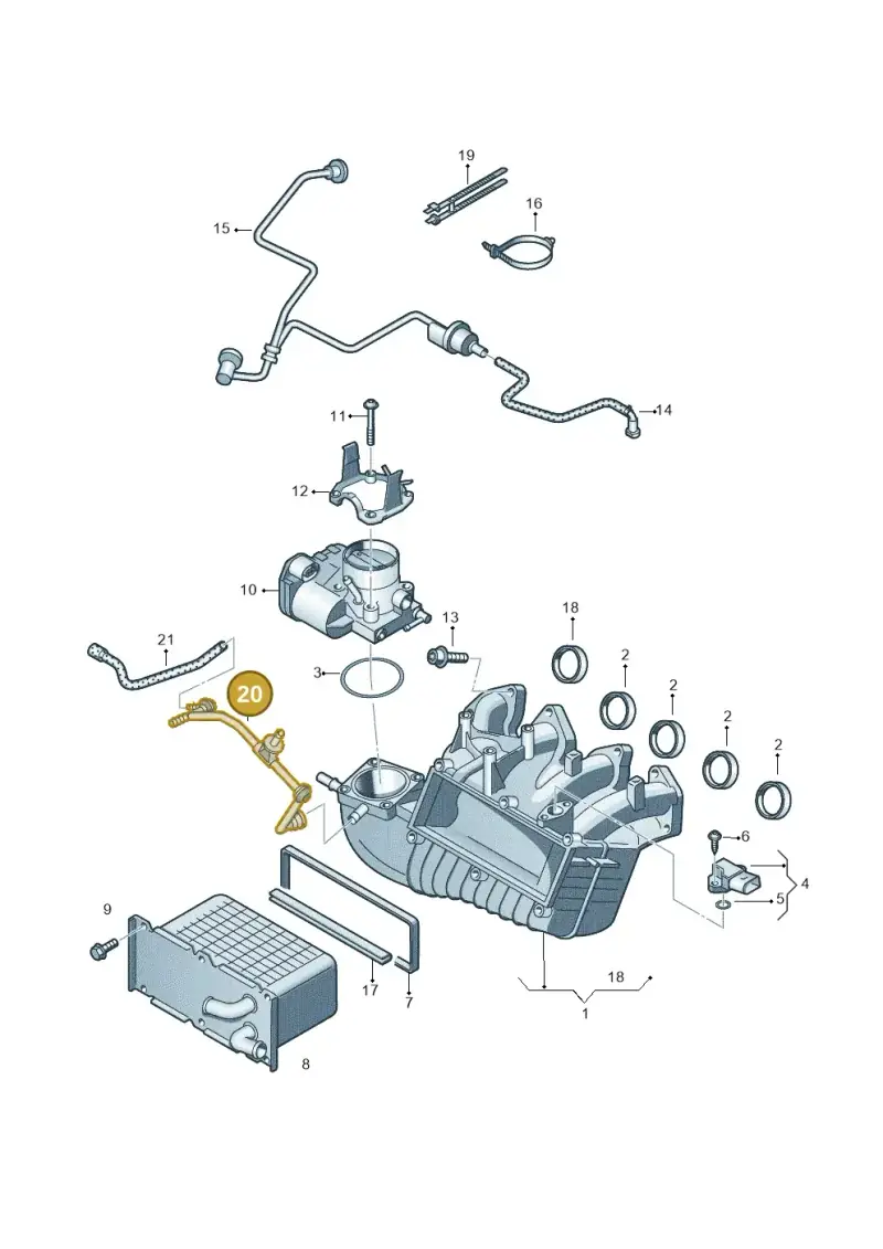 03F133751B — Volkswagen Polo (2012-2014) diagram 672133300, position 20