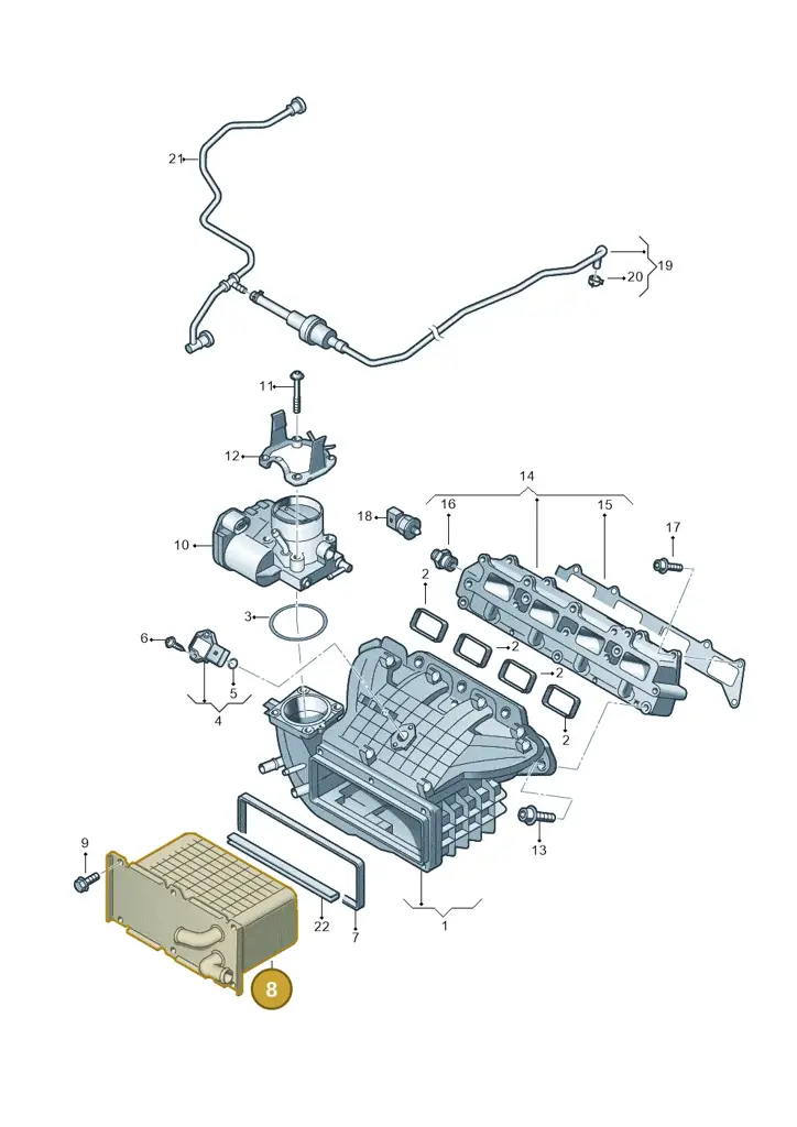 03F145749C — Volkswagen Jetta 1.6 (2014-2018) diagram 625133170, position 8