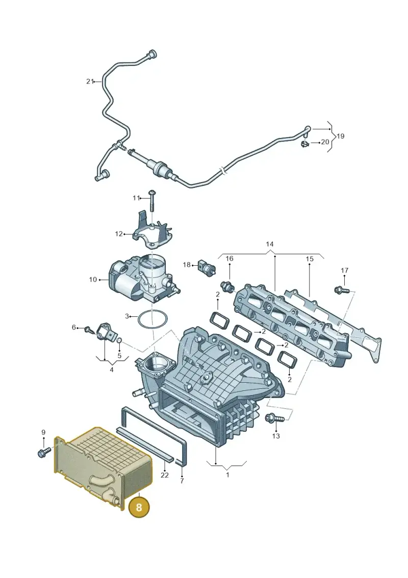 03F145749C — Volkswagen Jetta 1.6 (2014-2018) diagram 625133170, position 8