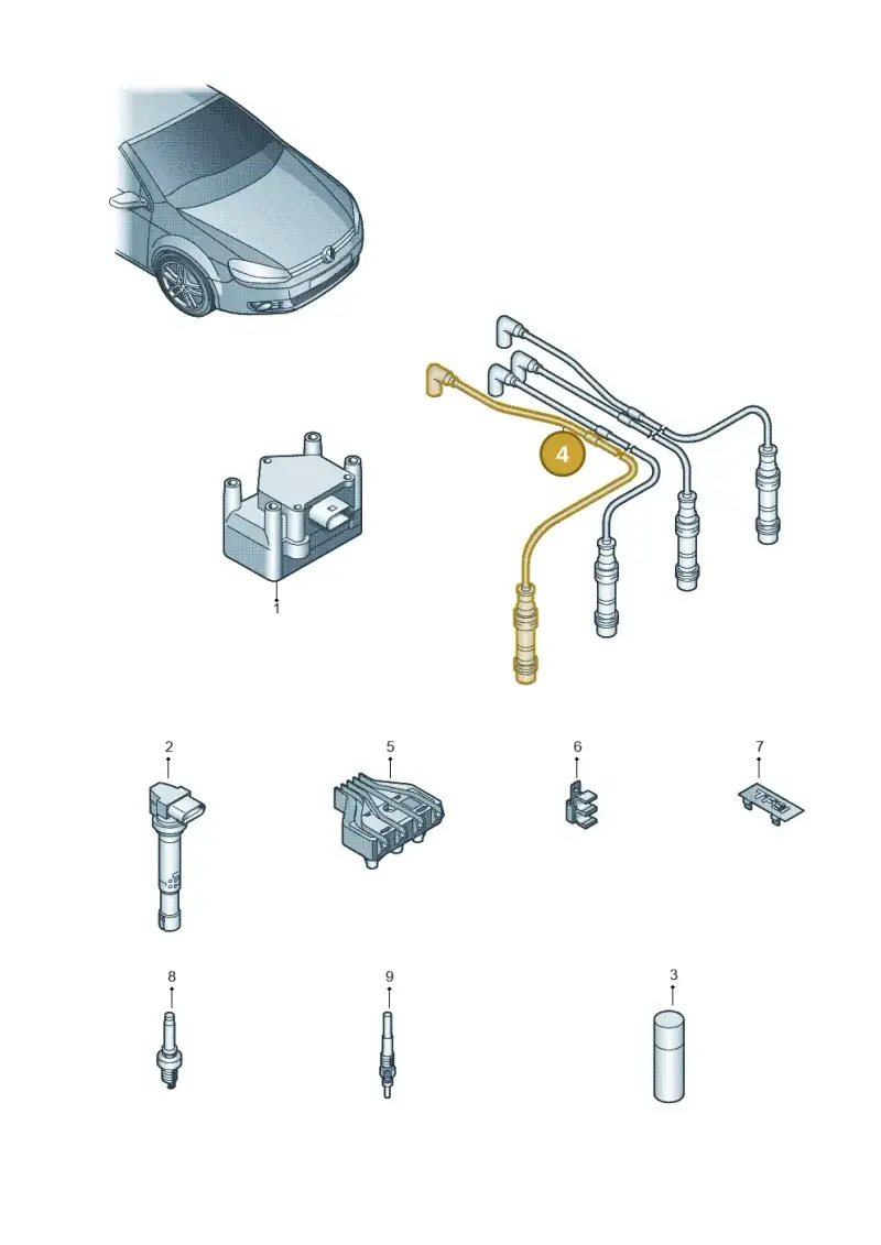 03F905430H — Volkswagen Golf Cabriolet (2011-2016) diagram 718905000, position 4