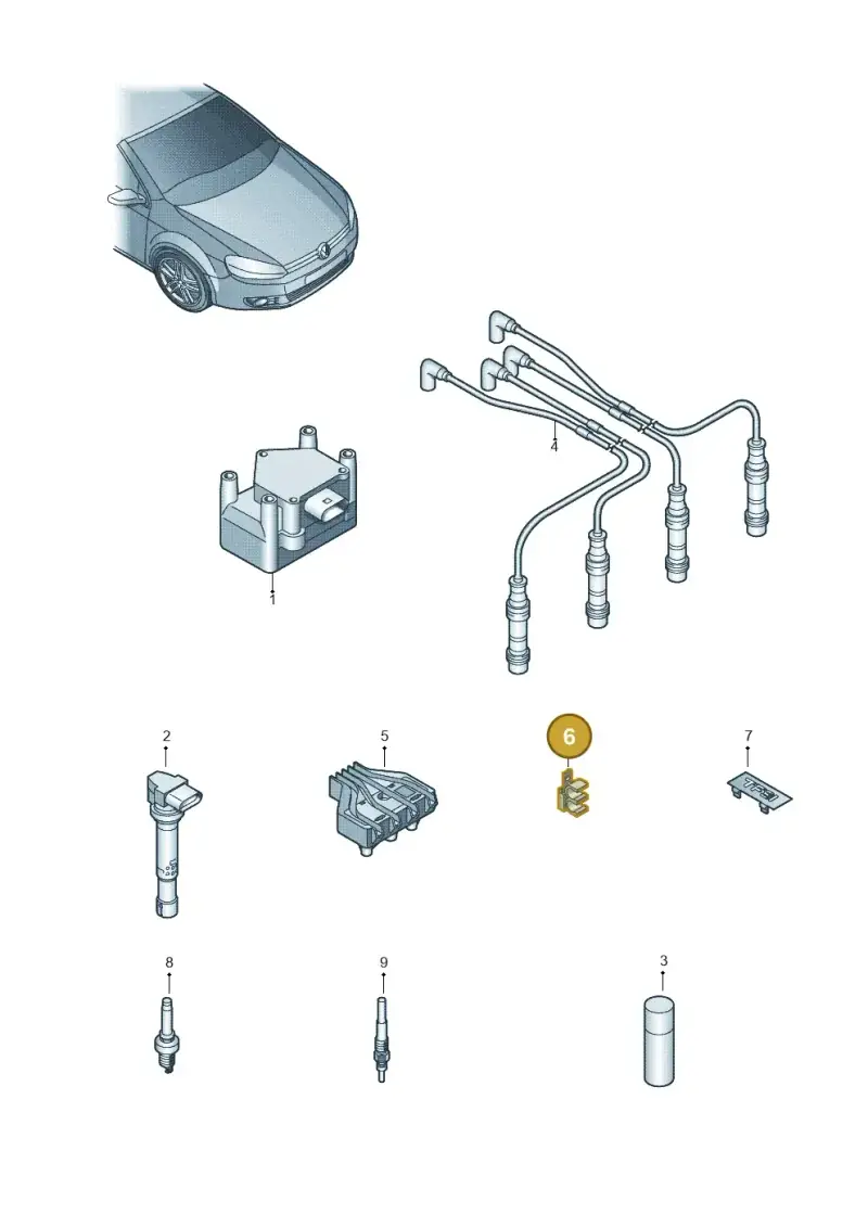 03F905471 — Volkswagen Golf Cabriolet (2011-2016) diagram 718905000, position 6