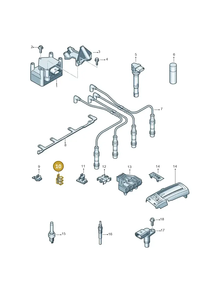 03F905471C — Volkswagen Touran 2.0 (2010-2015) diagram 694905000, position 10