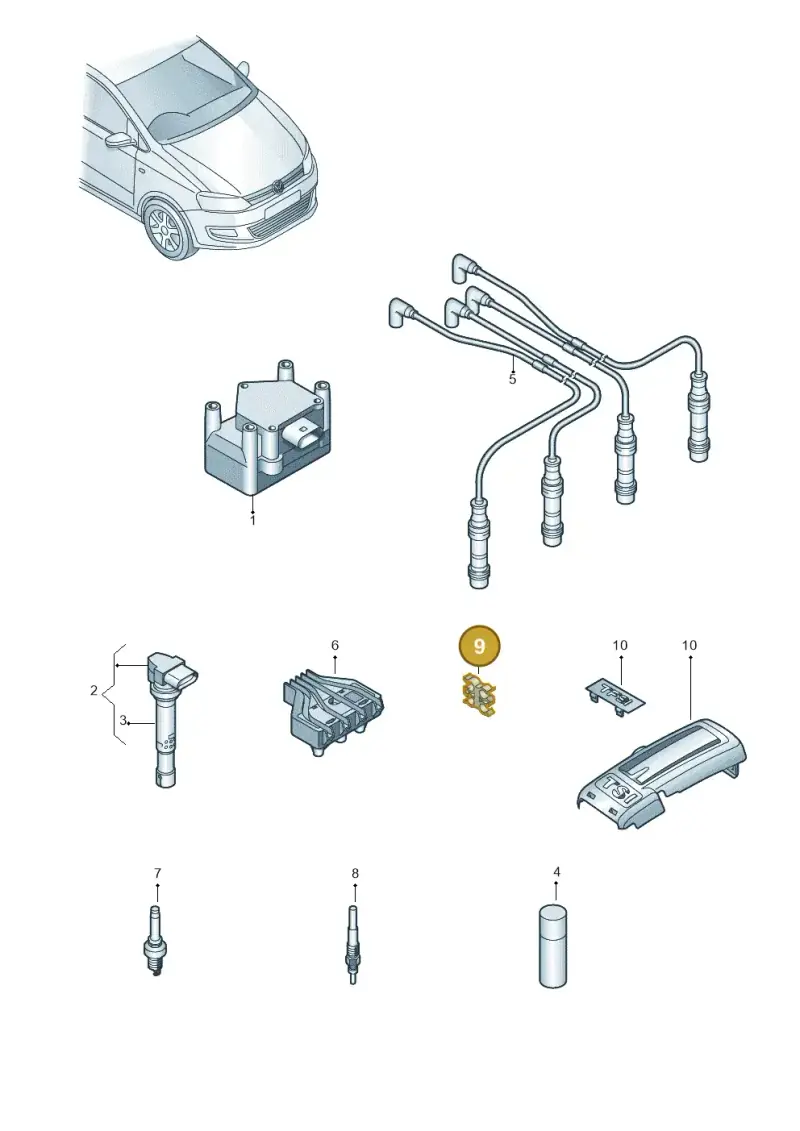 03F905471C — Volkswagen Polo (2012-2014) diagram 747905000, position 9