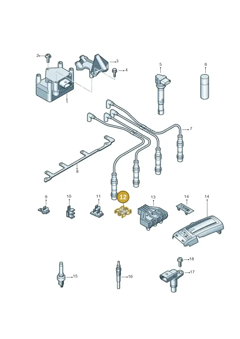 03F905471D — Volkswagen Touran 2.0 (2010-2015) diagram 694905000, position 12