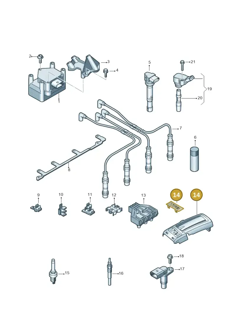 03F905471D — Volkswagen Polo (2014-2022) diagram 794905000, position 14