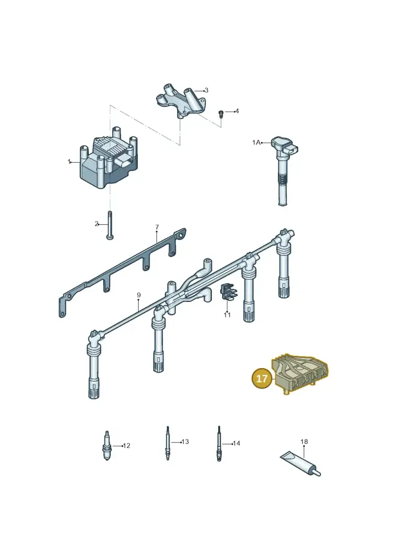 03F905487 — Volkswagen Beetle (2016-2019) diagram 789905000, position 17