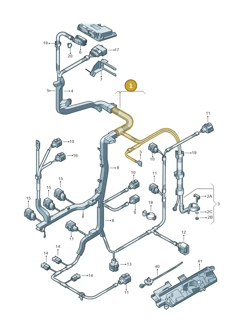 03F971612C — Volkswagen Polo (2009-2012) diagram 253971030, position 1