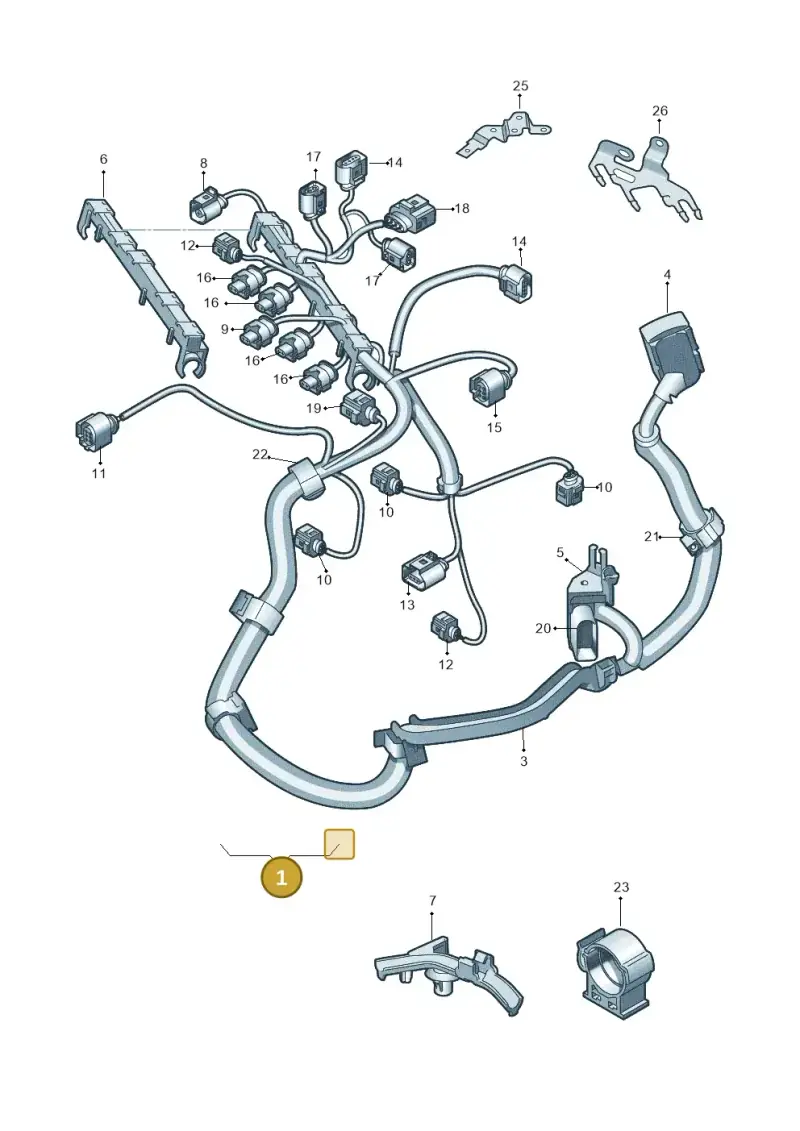 03F971612C — Volkswagen Polo (2012-2014) diagram 747971050, position 1