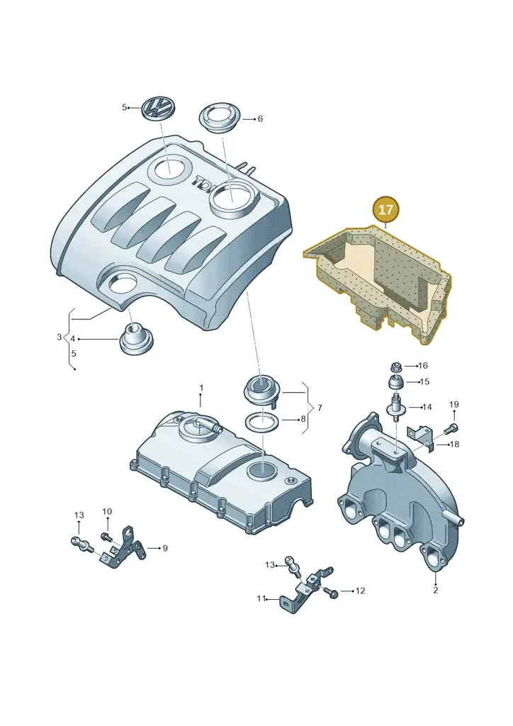 03G103954 — Volkswagen Jetta Vagon            08> (2008-) diagram 420103820, position 17