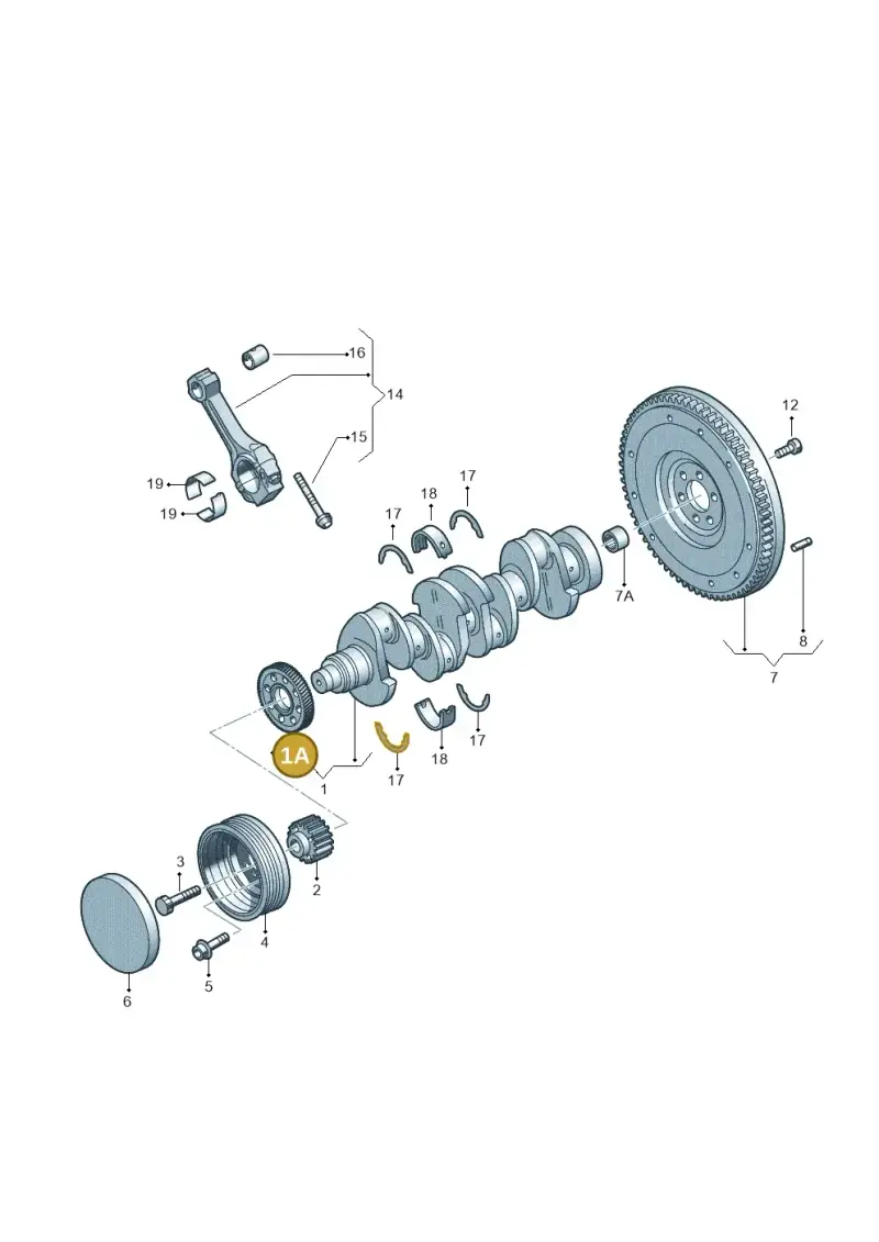 03G105212D — Volkswagen Caravelle (2015-2019) diagram 409105300, position 1A
