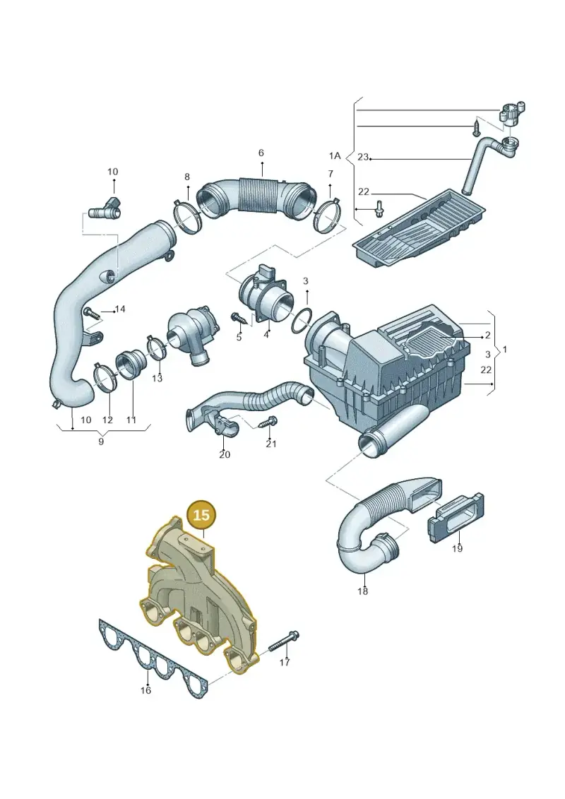 03G129713C — Volkswagen TOURAN (2003-2005) diagram 409129300, position 15