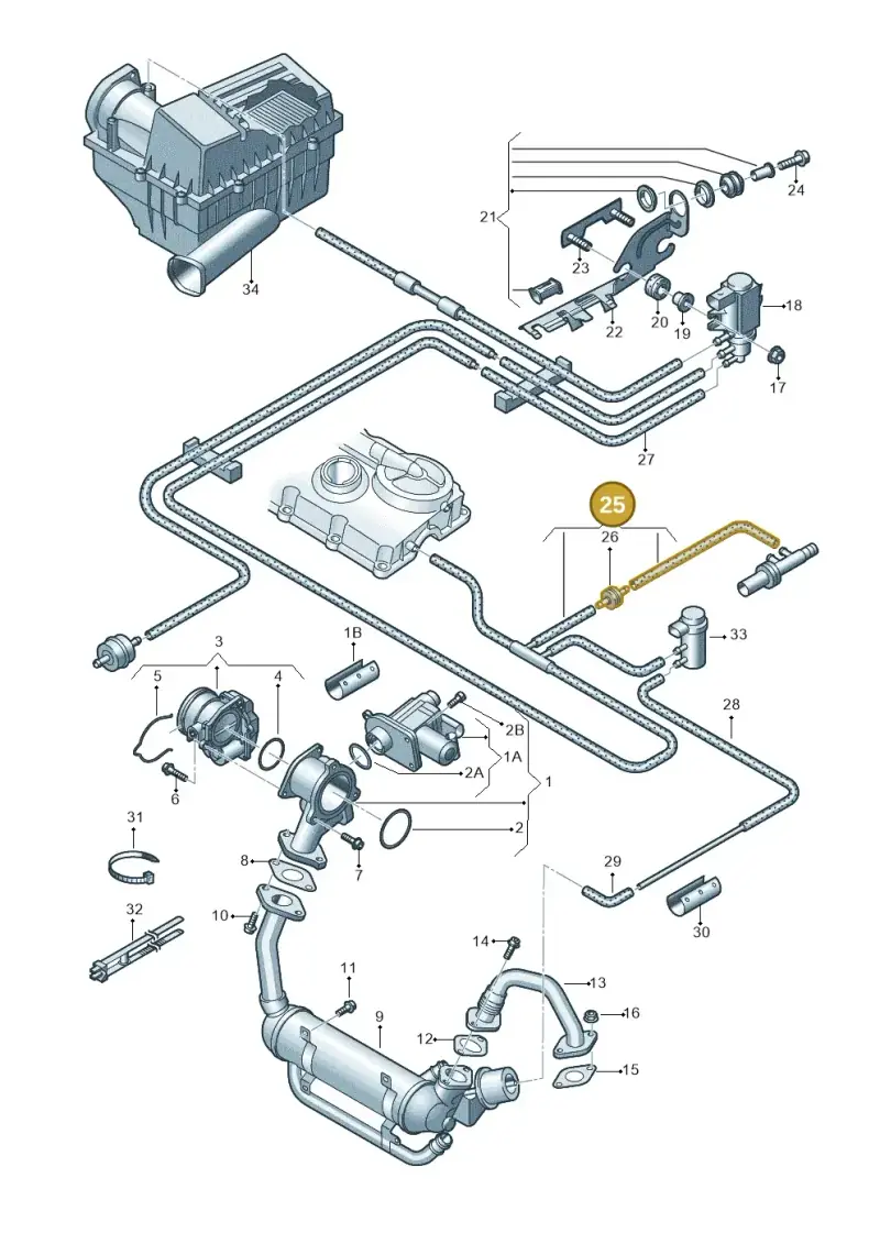 03G131055BE — Volkswagen Passat estate (2008-2011) diagram 460131700, position 25