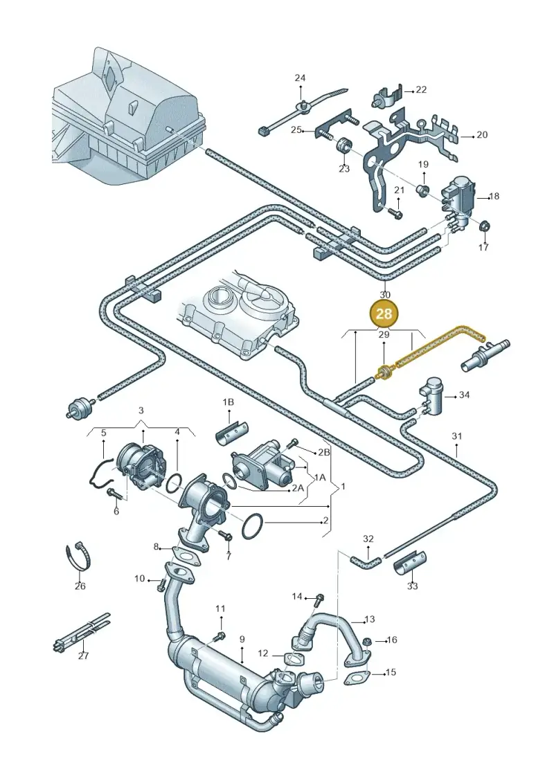 03G131055BE — Volkswagen Caddy panel van (2008-2010) diagram 477131700, position 28