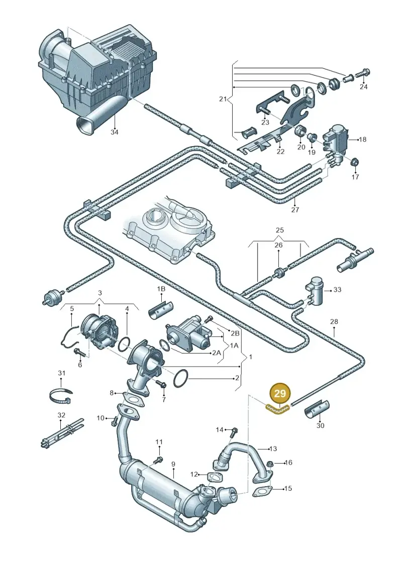 03G131055J — Volkswagen Passat estate (2008-2011) diagram 460131700, position 29