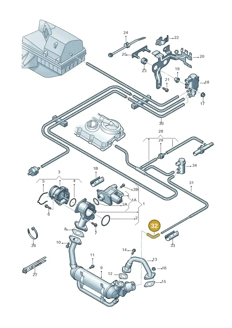 03G131055J — Volkswagen Caddy panel van (2008-2010) diagram 477131700, position 32