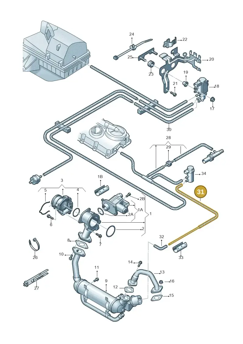 03G131055Q — Volkswagen Caddy panel van (2008-2010) diagram 477131700, position 31
