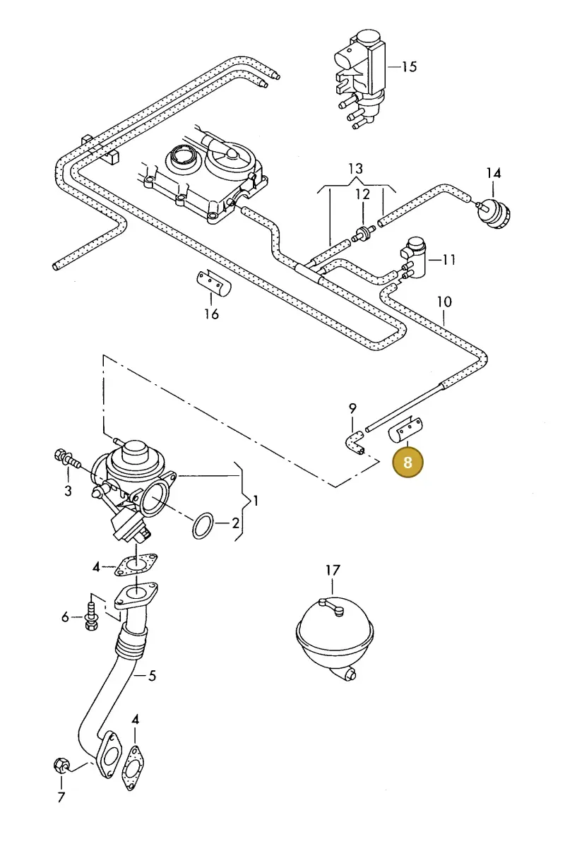 03G131531 — Volkswagen DIES.-IND.-MOT.1,9>2,0 08> (2007-) diagram 425131200, position 8