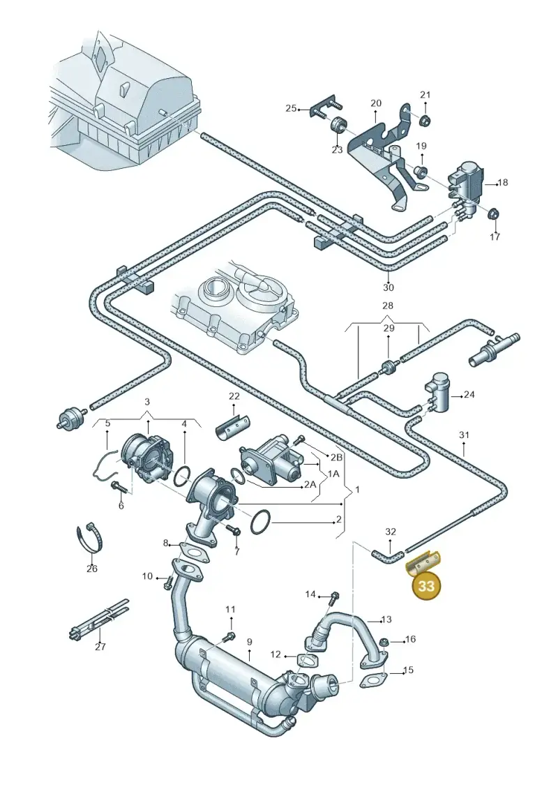 03G131531 — Volkswagen Polo (2008-2009) diagram 461131300, position 33