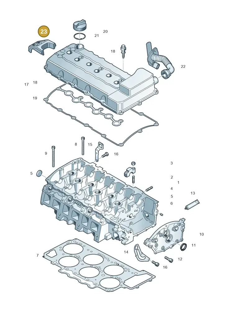 03H103925E — Volkswagen Phaeton 4motion (2010-2016) diagram 667103400, position 23