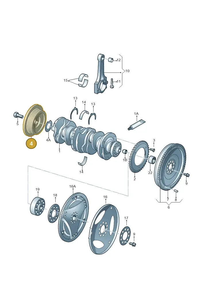 03H105243F — Volkswagen Passat CC (2008-2012) diagram 121105250, position 4