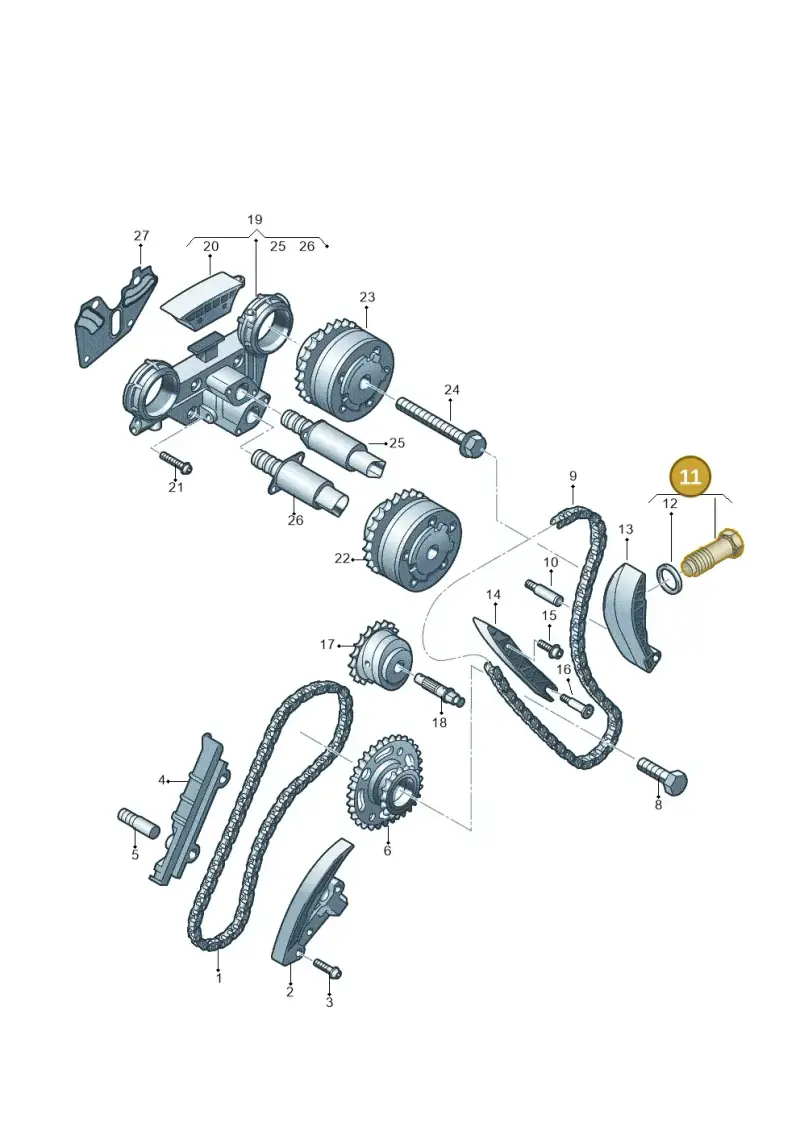 03H109507B — Volkswagen Atlas Cross Sport (2019-2023) diagram 710109600, position 11