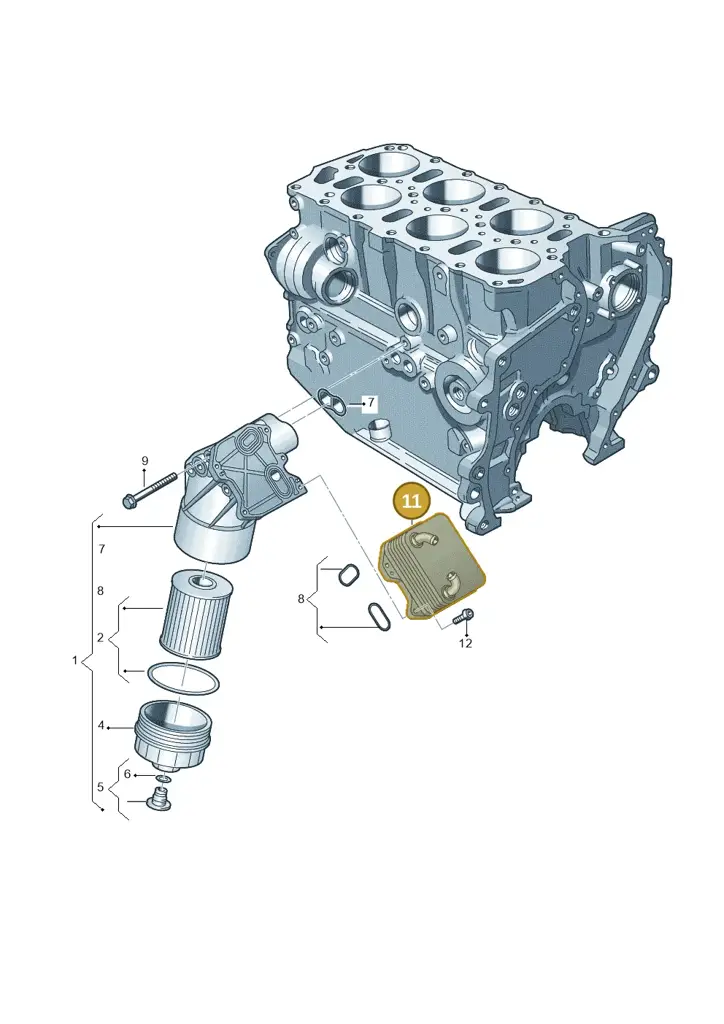 03H117021G — Volkswagen Touareg BlueMotion (2014-2018) diagram 691115700, position 11