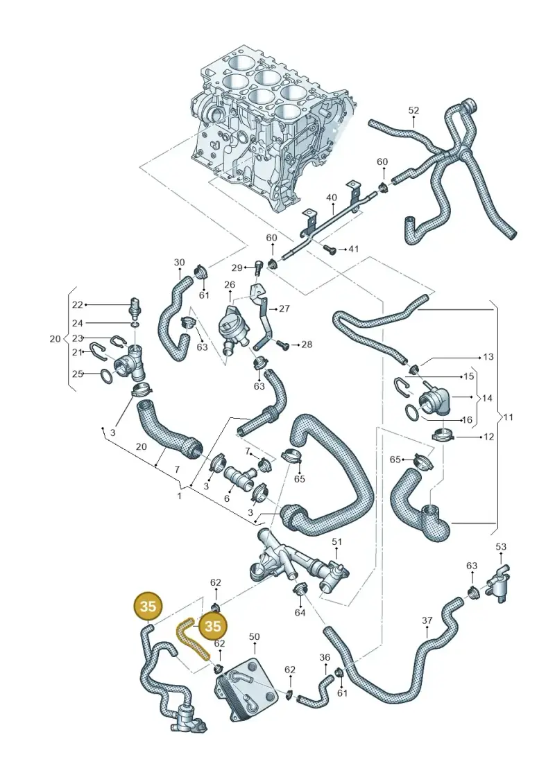 03H121096D — Volkswagen Atlas Cross Sport (2019-2023) diagram 829121000, position 35