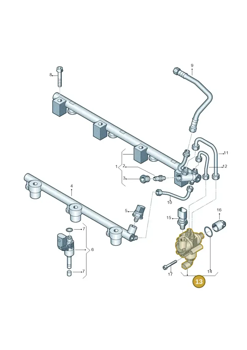 03H127025 — Volkswagen Touareg (2005-2006) diagram 478133920, position 13