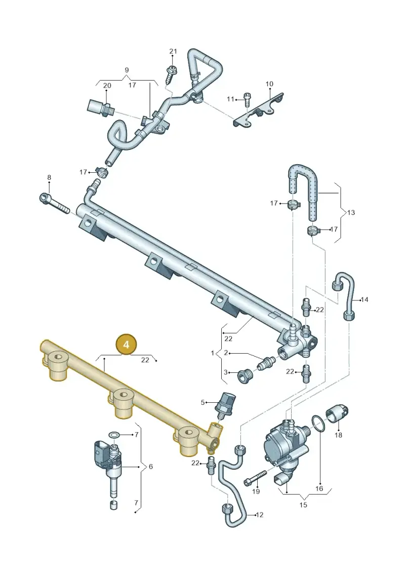 03H133317P — Volkswagen Phaeton 4motion (2010-2016) diagram 691133900, position 4